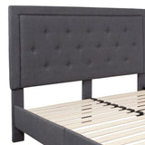 English Elm Queen Platform Bed | Queen Size Platform Bed Frame with Headboard