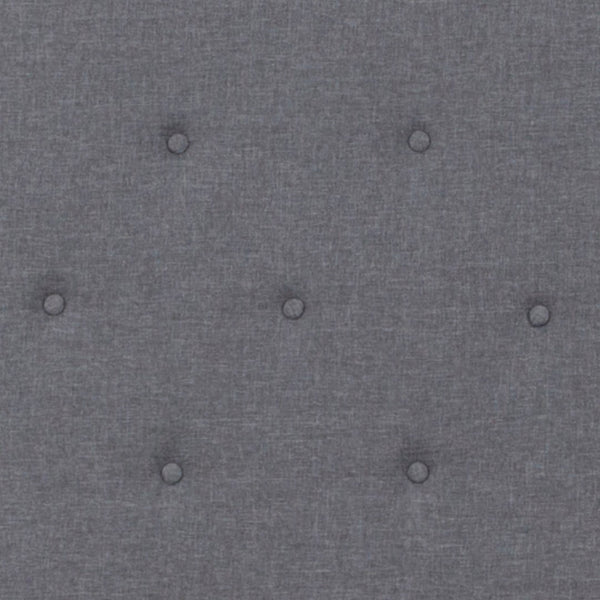 English Elm Twin Size Tufted Upholstered Platform Bed in Fabric