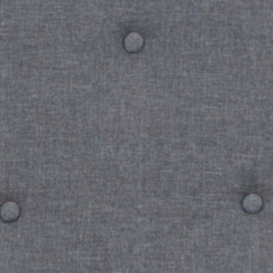 English Elm Twin Size Tufted Upholstered Platform Bed in Fabric with Memory Foam Mattress