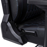 English Elm Commercial Grade Ergonomic High Back Adjustable Gaming Chair with 4D Armrests, Headrest Pillow, and Adjustable Lumbar Support, Black with Stitching