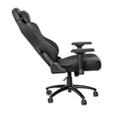 English Elm Commercial Grade Ergonomic High Back Adjustable Gaming Chair with 4D Armrests, Headrest Pillow, and Adjustable Lumbar Support, Black with Stitching