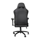 English Elm Commercial Grade Ergonomic High Back Adjustable Gaming Chair with 4D Armrests, Headrest Pillow, and Adjustable Lumbar Support, Black with Stitching