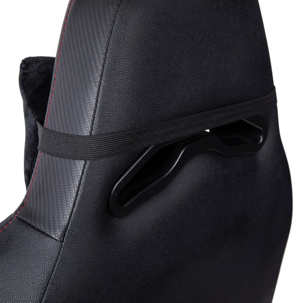 English Elm Commercial Grade Ergonomic High Back Adjustable Gaming Chair with 4D Armrests, Headrest Pillow, and Adjustable Lumbar Support, Black with Stitching