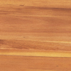 English Elm Commercial Grade Solid Acacia Wood 24 Inch Square Portable Folding Patio Table with Slatted Top and X Shaped Frame