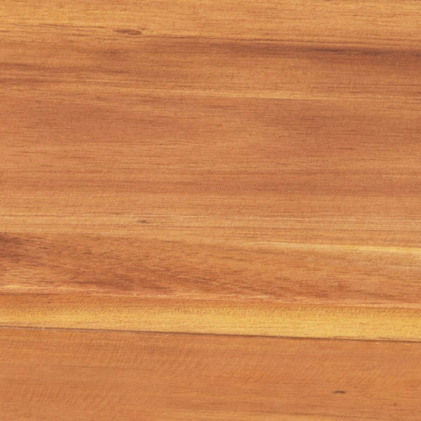 English Elm Commercial Grade Solid Acacia Wood 24 Inch Square Portable Folding Patio Table with Slatted Top and X Shaped Frame