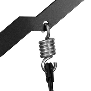 English Elm 3-Seat Outdoor Steel Converting Patio Swing Canopy Hammock with Cushions / Outdoor Swing Bed ()