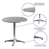 English Elm Commercial Grade 27.5'' Round Indoor-Outdoor Table with Base