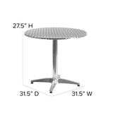 English Elm Commercial Grade 31.5'' Round Indoor-Outdoor Table with Base