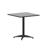 English Elm Commercial Grade 27.5'' Square Metal Indoor-Outdoor Table with Base