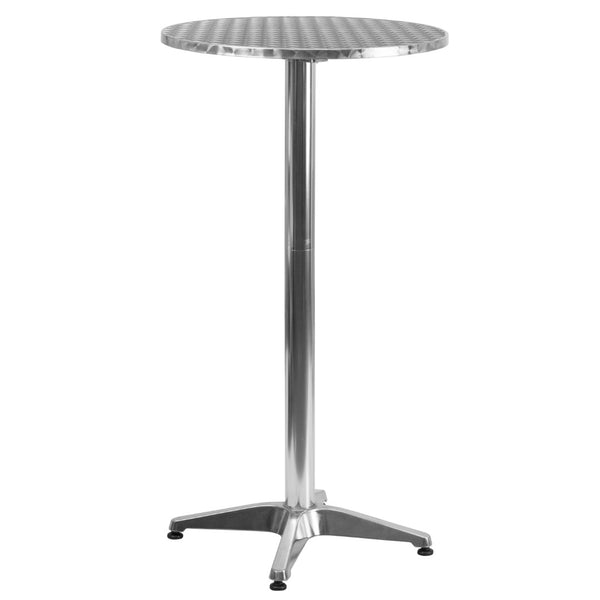 English Elm Commercial Grade 23.25" Round Indoor-Outdoor Bar Height Table with Flip-Up Table
