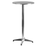 English Elm Commercial Grade 23.25" Round Indoor-Outdoor Bar Height Table with Flip-Up Table