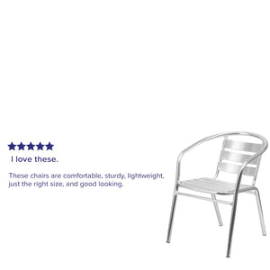 English Elm Commercial Grade Heavy Duty Commercial Indoor-Outdoor Restaurant Stack Chair with Triple Slat Back