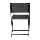 English Elm Commercial Grade - Set of 2 Commercial Grade Indoor/Outdoor Folding Chairs with Flex Comfort Material Backs and Seats and Metal Frames