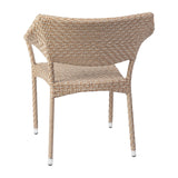 English Elm Commercial Grade Commercial Grade Stacking Patio Chair, All Weather PE Rattan Wicker Patio Dining Chair