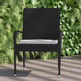 English Elm Outdoor Patio Chair Cushion, Weather-Resistant Removable Cover with 1.25" Comfort Foam Core with Ties - 19"x18"