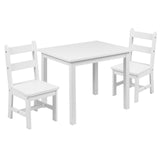 English Elm Kids Solid Hardwood Table and Chair Set for Playroom, Bedroom, Kitchen - 3 Piece Set -