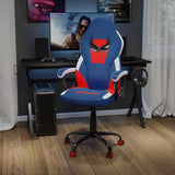 Commercial Grade Ergonomic PC Office Computer Chair - Adjustable Red & Designer Gaming Chair - 360° Swivel - Red Dual Wheel Casters