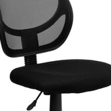 English Elm Commercial Grade Low Back Mesh Swivel Task Office Chair with Curved Square Back