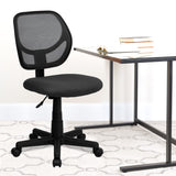 English Elm Commercial Grade Low Back Mesh Swivel Task Office Chair with Curved Square Back