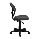 English Elm Commercial Grade Low Back Mesh Swivel Task Office Chair with Curved Square Back