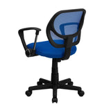 English Elm Commercial Grade Low Back Mesh Swivel Task Office Chair with Curved Square Back and Arms