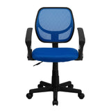 English Elm Commercial Grade Low Back Mesh Swivel Task Office Chair with Curved Square Back and Arms