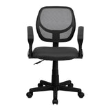 English Elm Commercial Grade Low Back Mesh Swivel Task Office Chair with Arms