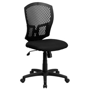 English Elm Commercial Grade Mid-Back Designer Back Swivel Task Office Chair with Fabric Seat