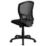 English Elm Commercial Grade Mid-Back Designer Back Swivel Task Office Chair with Fabric Seat