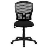 English Elm Commercial Grade Mid-Back Designer Back Swivel Task Office Chair with Fabric Seat