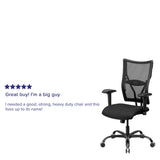 English Elm Commercial Grade Series Big & Tall 400 lb. Rated Mesh Executive Swivel Ergonomic Office Chair with Adjustable Arms