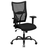 English Elm Commercial Grade Series Big & Tall 400 lb. Rated Mesh Executive Swivel Ergonomic Office Chair with Adjustable Arms