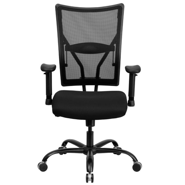 English Elm Commercial Grade Series Big & Tall 400 lb. Rated Mesh Executive Swivel Ergonomic Office Chair with Adjustable Arms