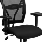 English Elm Commercial Grade Series Big & Tall 400 lb. Rated Mesh Executive Swivel Ergonomic Office Chair with Adjustable Arms