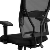 English Elm Commercial Grade Series Big & Tall 400 lb. Rated Mesh Executive Swivel Ergonomic Office Chair with Adjustable Arms