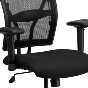 English Elm Commercial Grade Series Big & Tall 400 lb. Rated Mesh Ergonomic Drafting Chair with Adjustable Arms