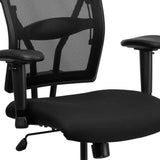 English Elm Commercial Grade Series Big & Tall 400 lb. Rated Mesh Ergonomic Drafting Chair with Adjustable Arms