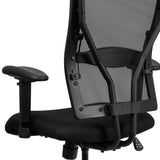 English Elm Commercial Grade Series Big & Tall 400 lb. Rated Mesh Ergonomic Drafting Chair with Adjustable Arms