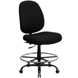 English Elm Commercial Grade Series Big & Tall 400 lb. Rated Fabric Ergonomic Drafting Chair with Adjustable Back Height