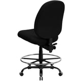 English Elm Commercial Grade Series Big & Tall 400 lb. Rated Fabric Ergonomic Drafting Chair with Adjustable Back Height