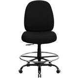 English Elm Commercial Grade Series Big & Tall 400 lb. Rated Fabric Ergonomic Drafting Chair with Adjustable Back Height