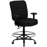 English Elm Commercial Grade Series Big & Tall 400 lb. Rated Rectangular Back Ergonomic Draft Chair with Adjustable Arms