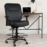 Commercial Grade Series Big & Tall 400 lb. Rated Ergonomic Drafting Chair with Adjustable Arms