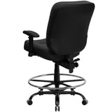 English Elm Commercial Grade Series Big & Tall 400 lb. Rated Ergonomic Drafting Chair with Adjustable Arms