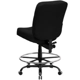 English Elm Commercial Grade Series Big & Tall 400 lb. Rated Ergonomic Drafting Chair with Rectangular Back