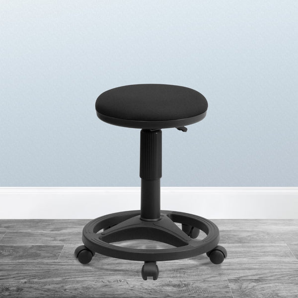 English Elm Commercial Grade Ergonomic Stool with Foot Ring