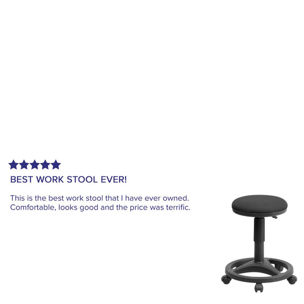English Elm Commercial Grade Ergonomic Stool with Foot Ring
