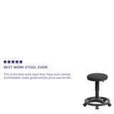 English Elm Commercial Grade Ergonomic Stool with Foot Ring