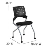 English Elm Commercial Grade Mobile Nesting Chair with Seat