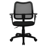 English Elm Commercial Grade Mid-Back Mesh Swivel Task Office Chair with Adjustable Arms